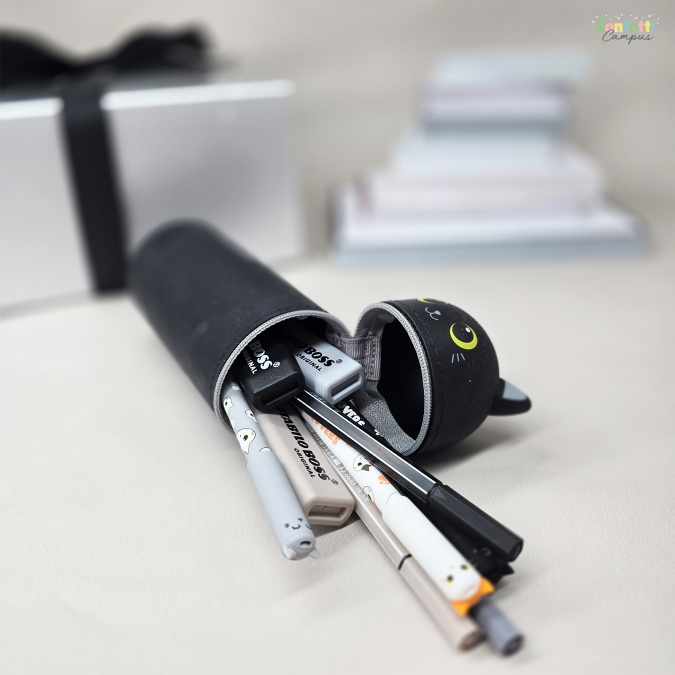 pretty notes & flashcards giftset zwart - grijs