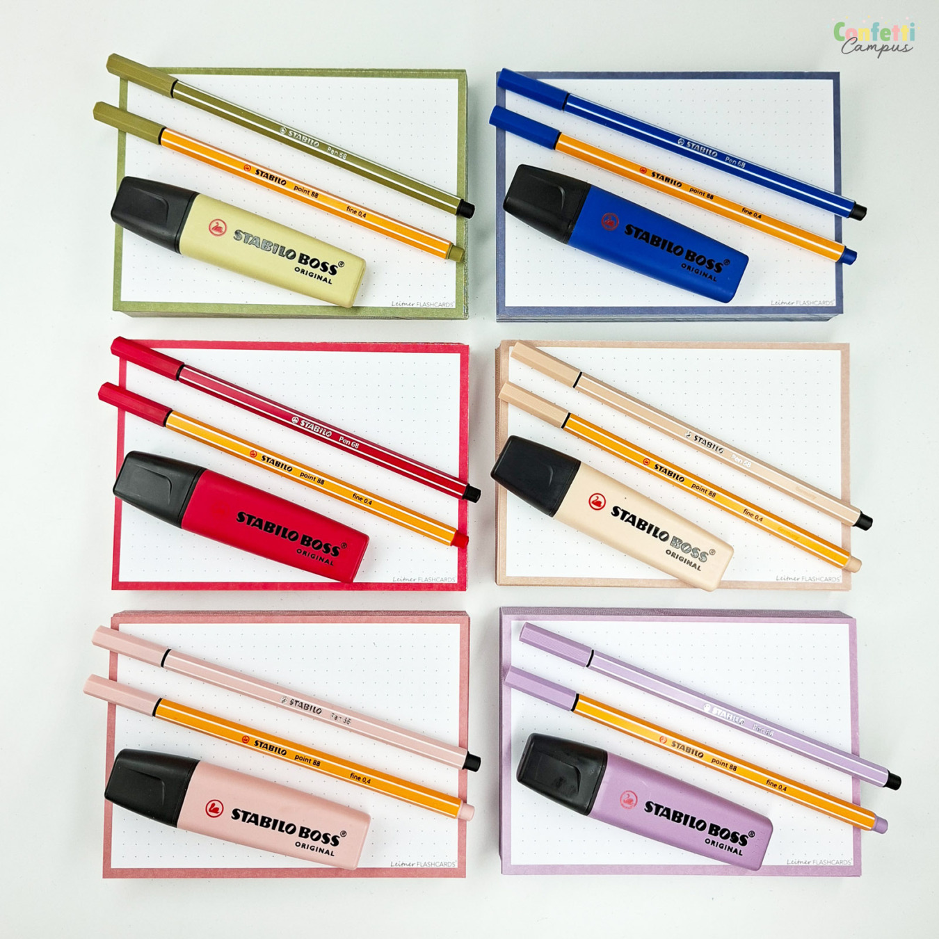 cadeaubox stabilo wildflowers & leitner flashcards-6