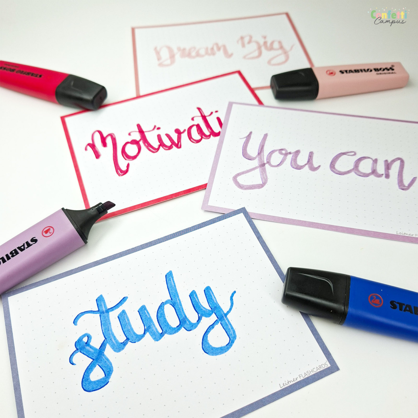 Stabilo wildflowers & leitner flashcards-7