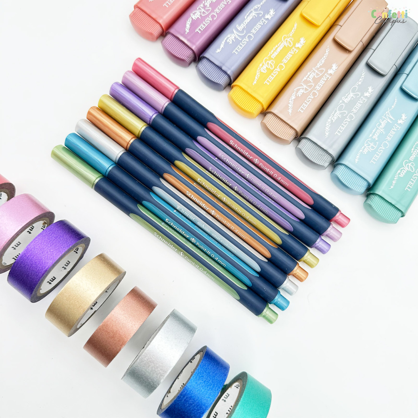 cadeauset metallic schrijfwaren & washi tape-6