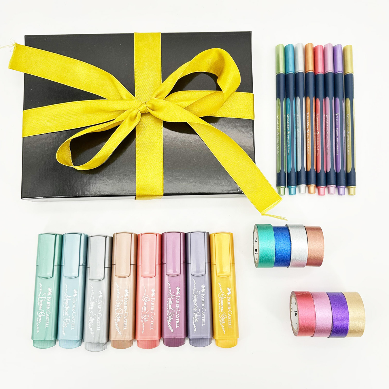 cadeauset metallic schrijfwaren & washi tape-6