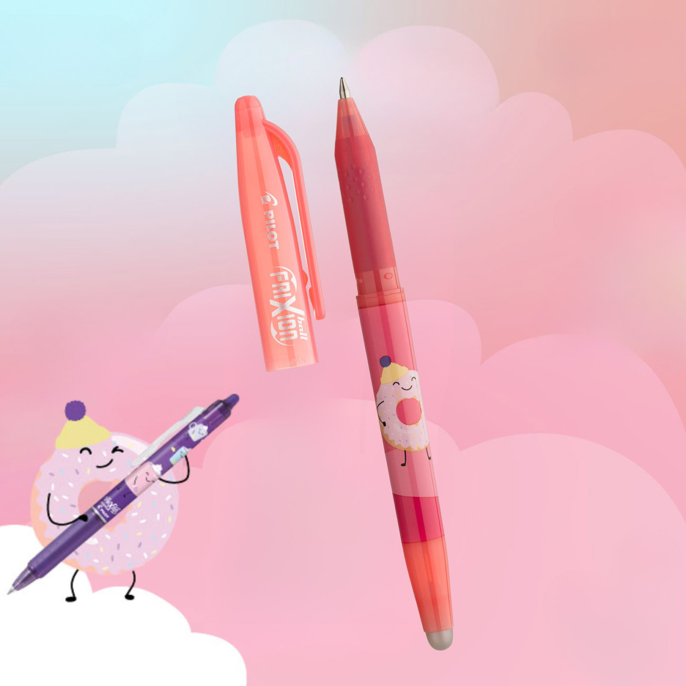 pilot frixion frixion ball 0.7 uitwisbare pen sweet paradise limited edition coral-1