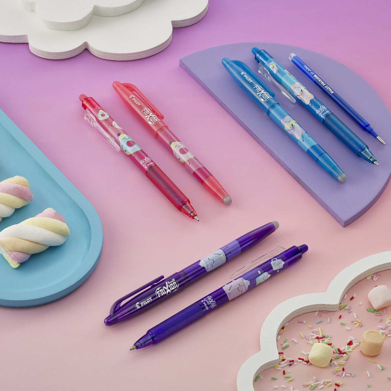 pilot frixion frixion ball 0.7 uitwisbare pen sweet paradise limited edition coral-1