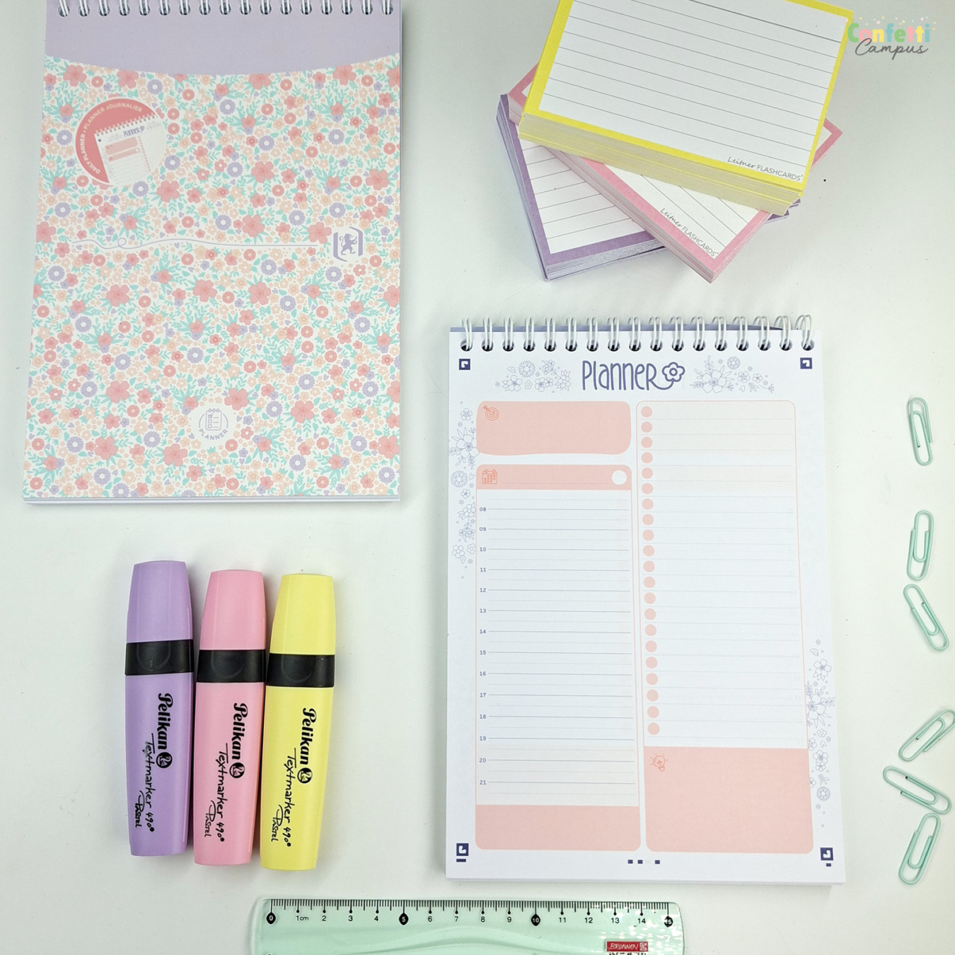 xford daily planner a5 floral lila