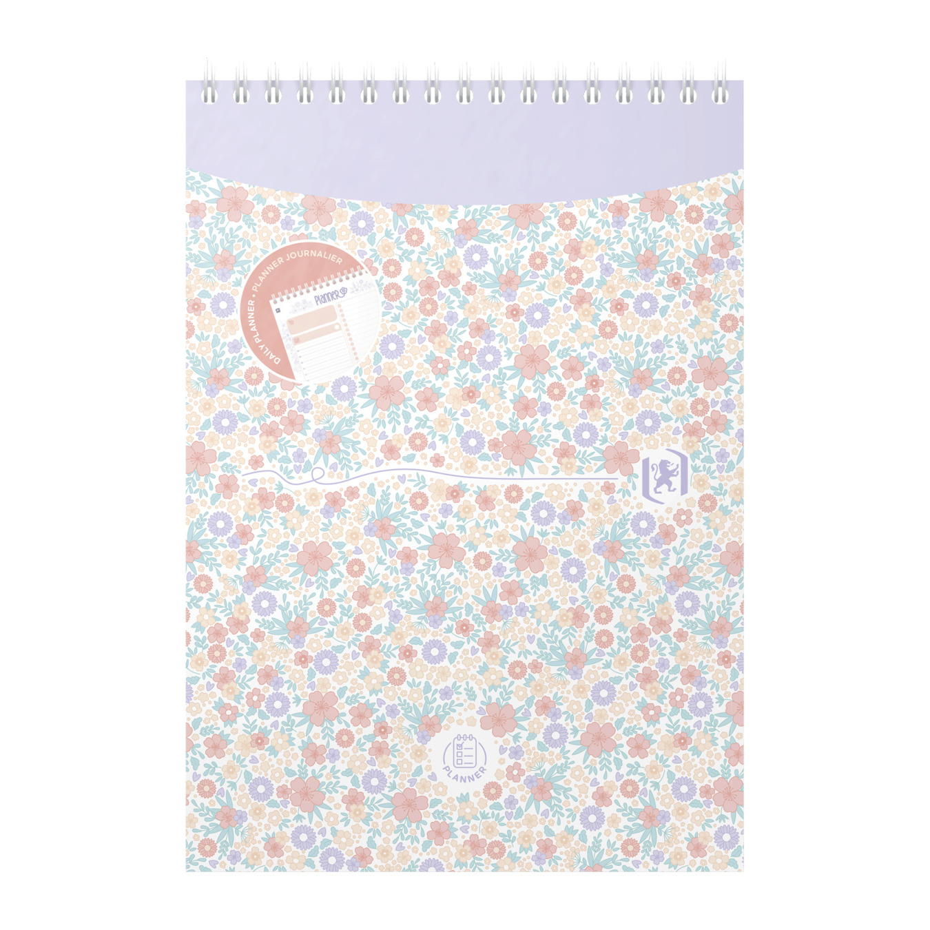 oxford daily planner a5 floral lila