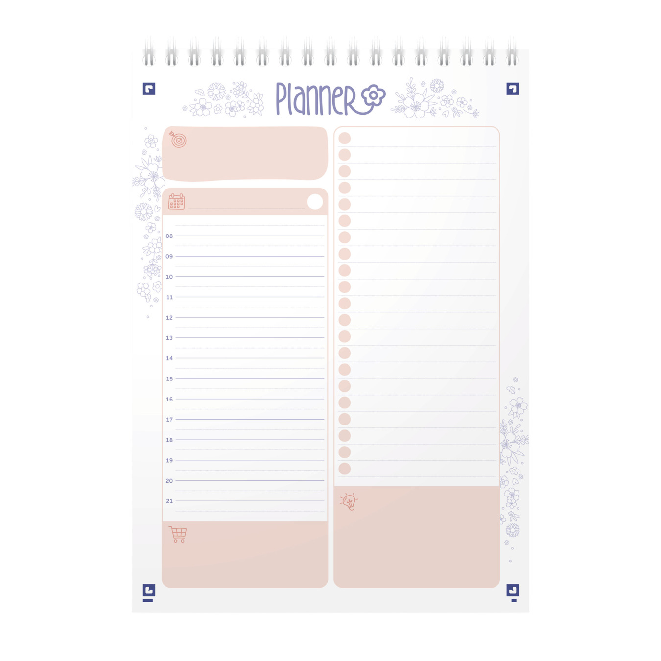 oxford daily planner a5 floral lila3