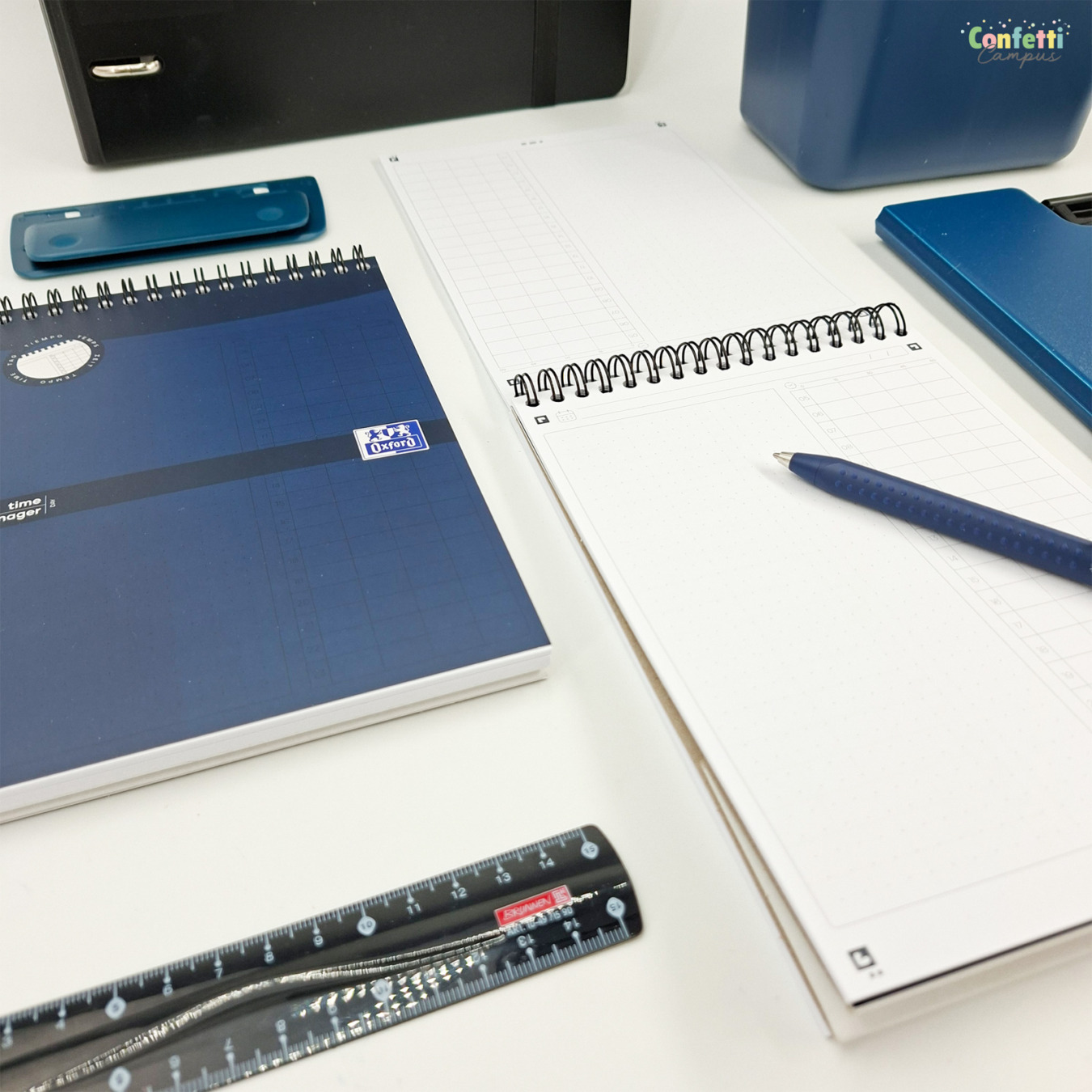 oxford taskmanager daily planner a5 donkerblauw