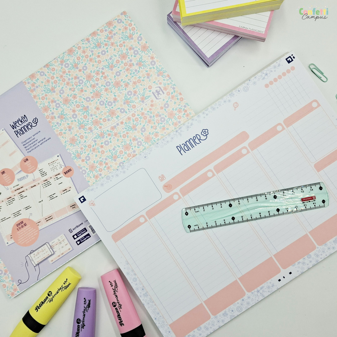 oxford weekly planner a4 floral lila
