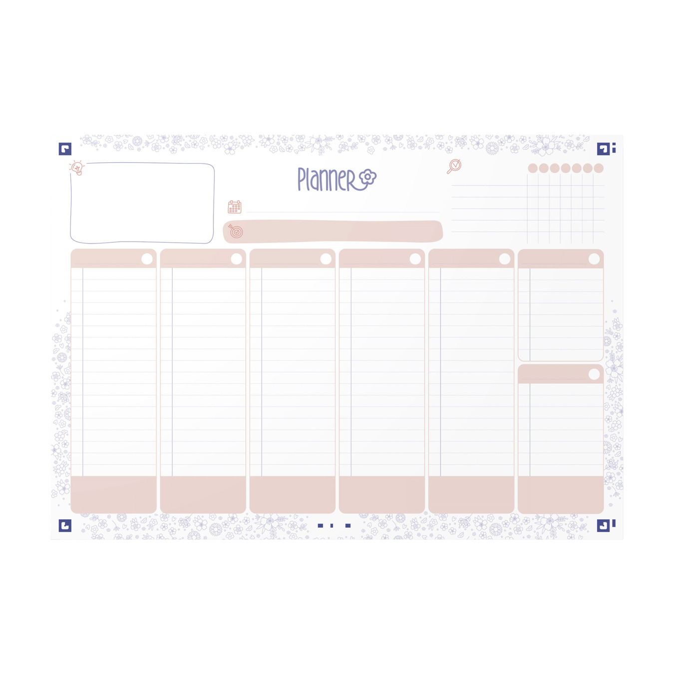 oxford weekly planner a4 floral lila3