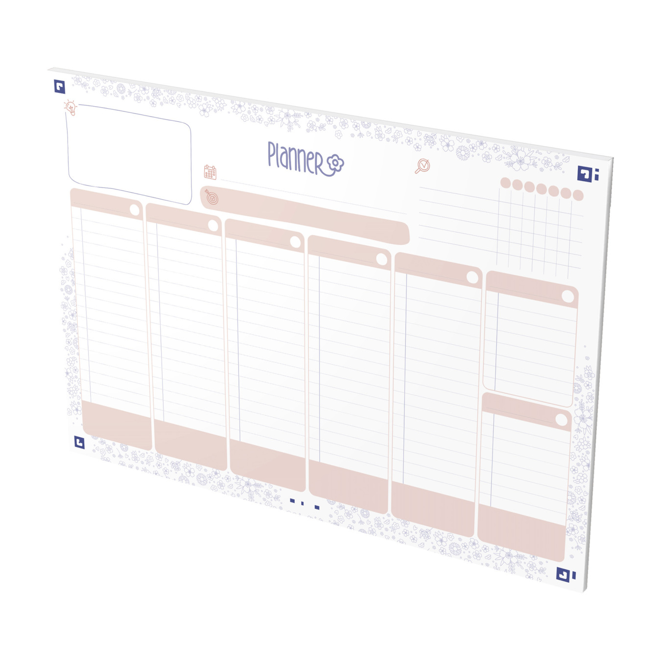 oxford weekly planner a4 floral lila4
