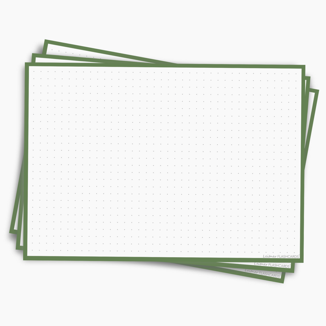 leitner flashcards a5 dotted forest groen