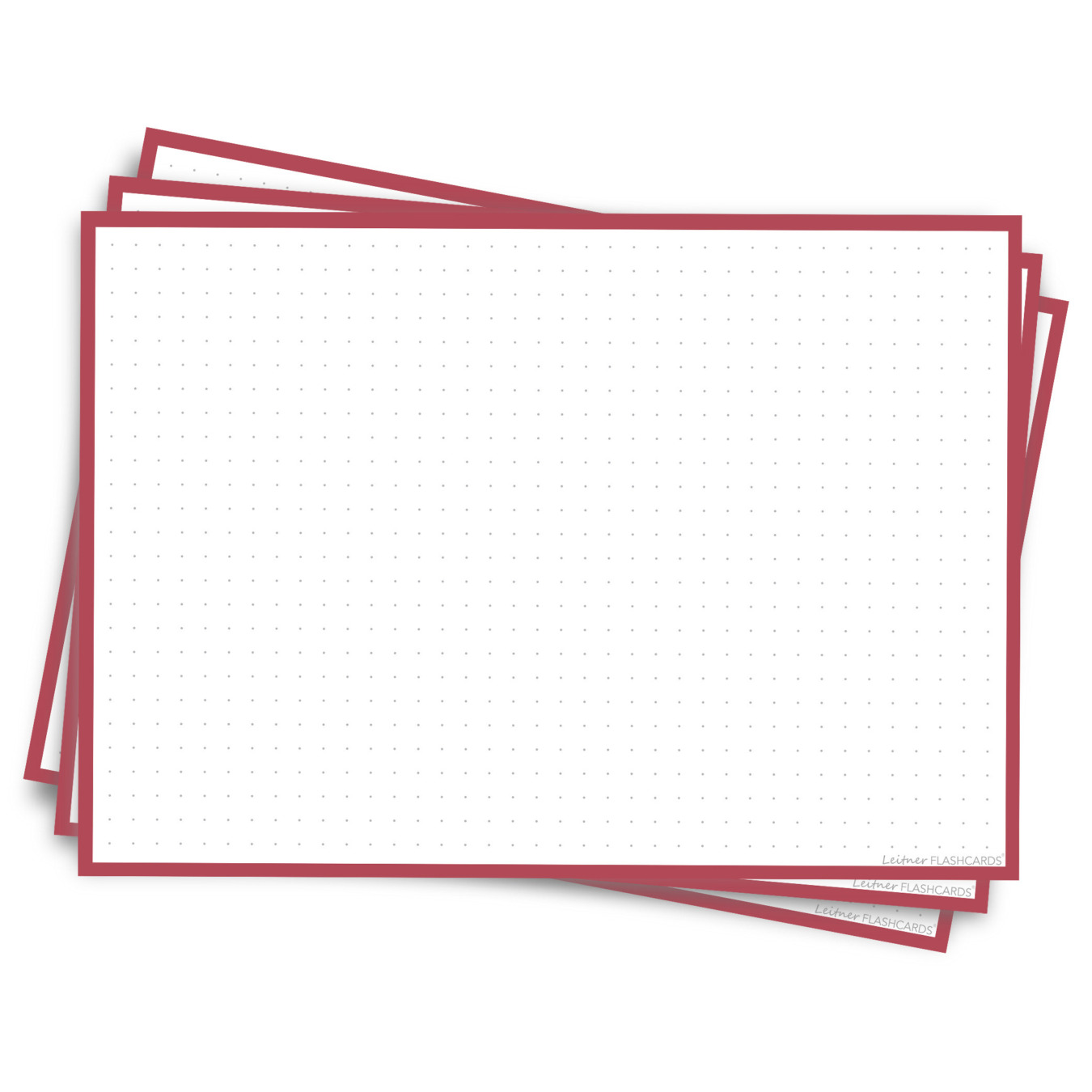 leitner flashcards a5 dotted roest rood