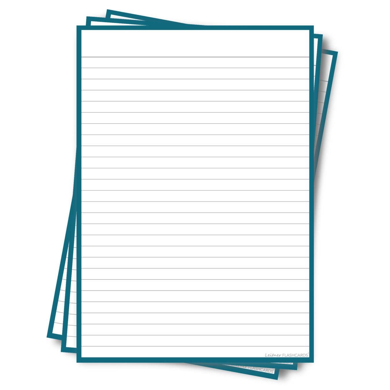 leitner flashcards a5 gelinieerd denim blauw