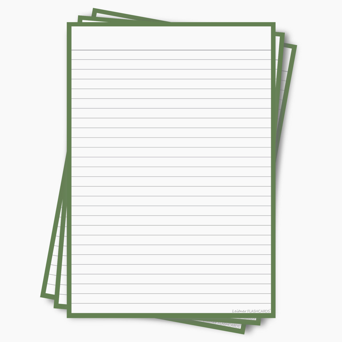 leitner flashcards a5 gelinieerd forest groen