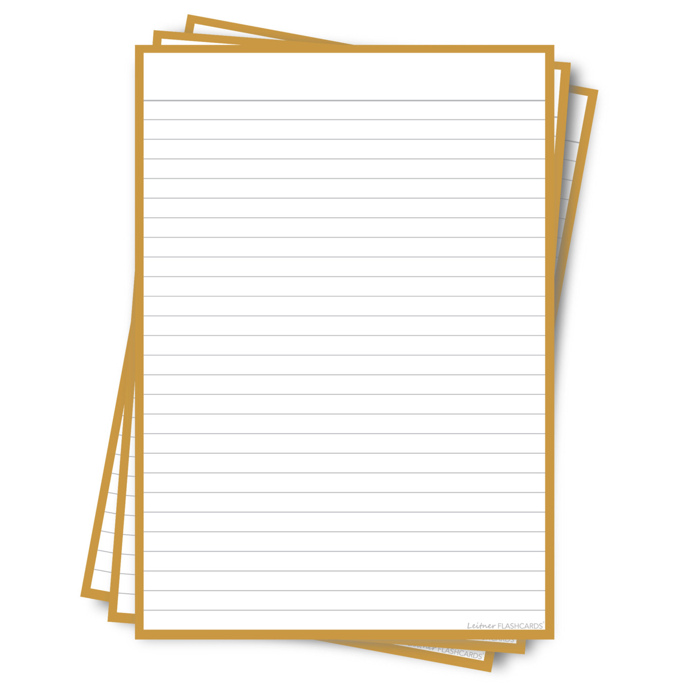 leitner flashcards a5 gelinieerd oker geel