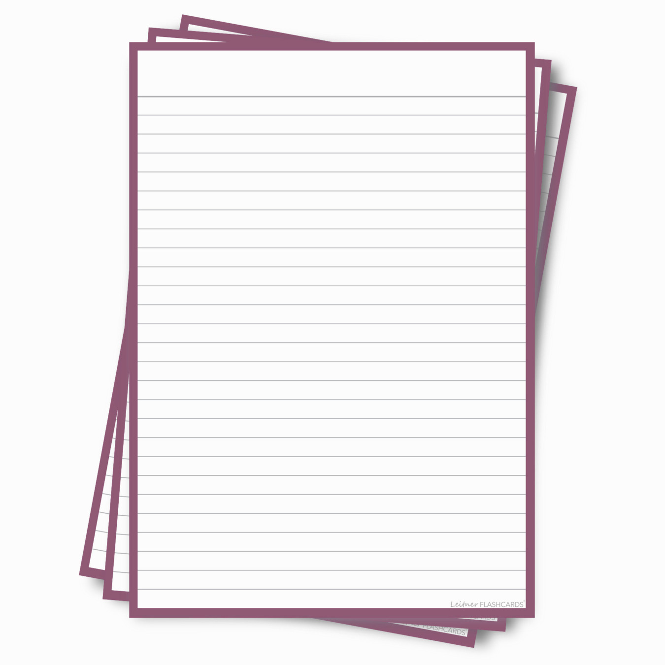 leitner flashcards a5 gelinieerd pruim paars