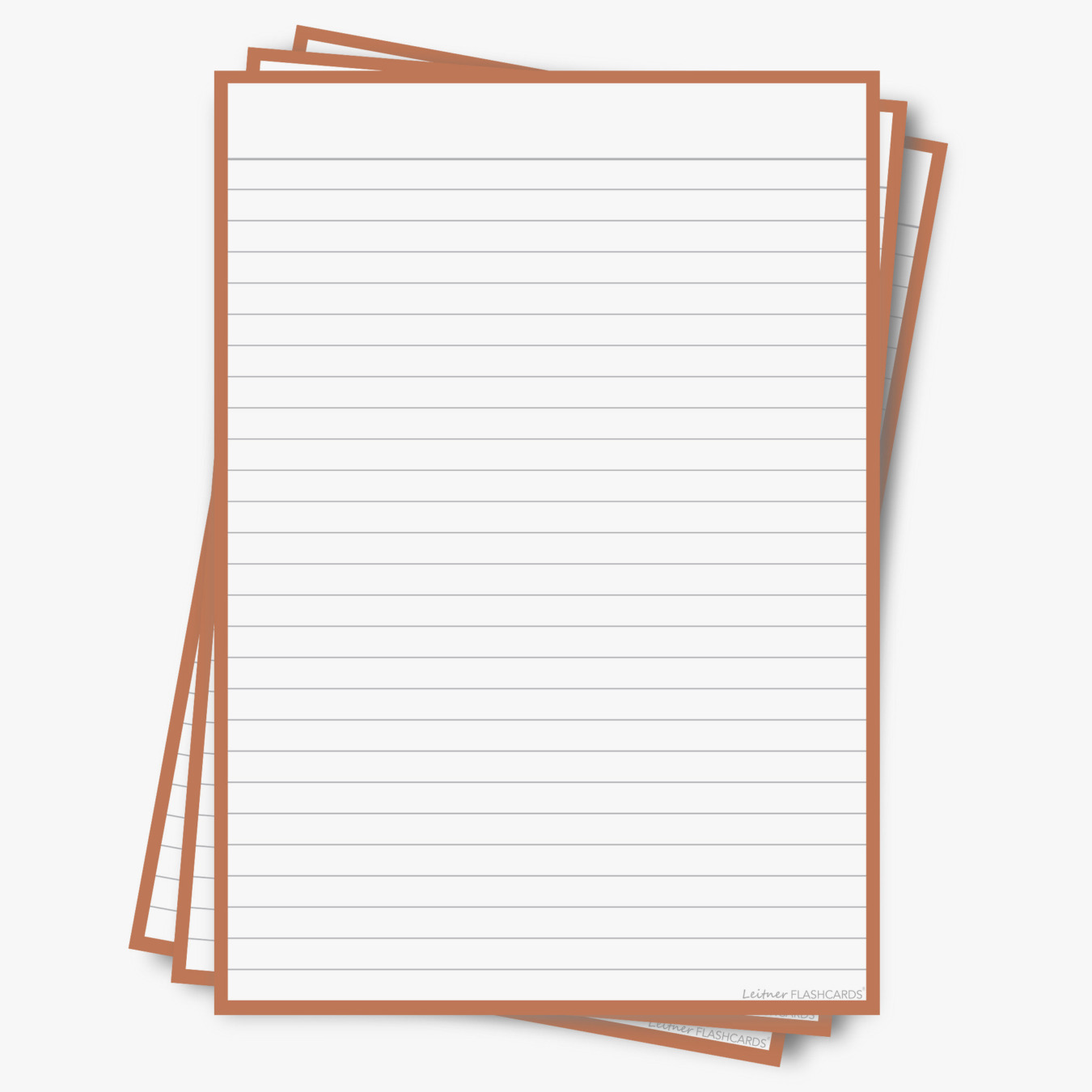 leitner flashcards a5 gelinieerd terra oranje