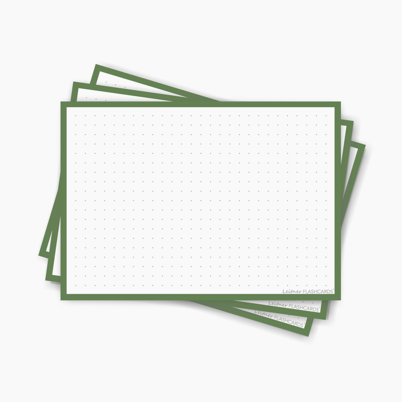 leitner flashcards a6 dotted forest groen