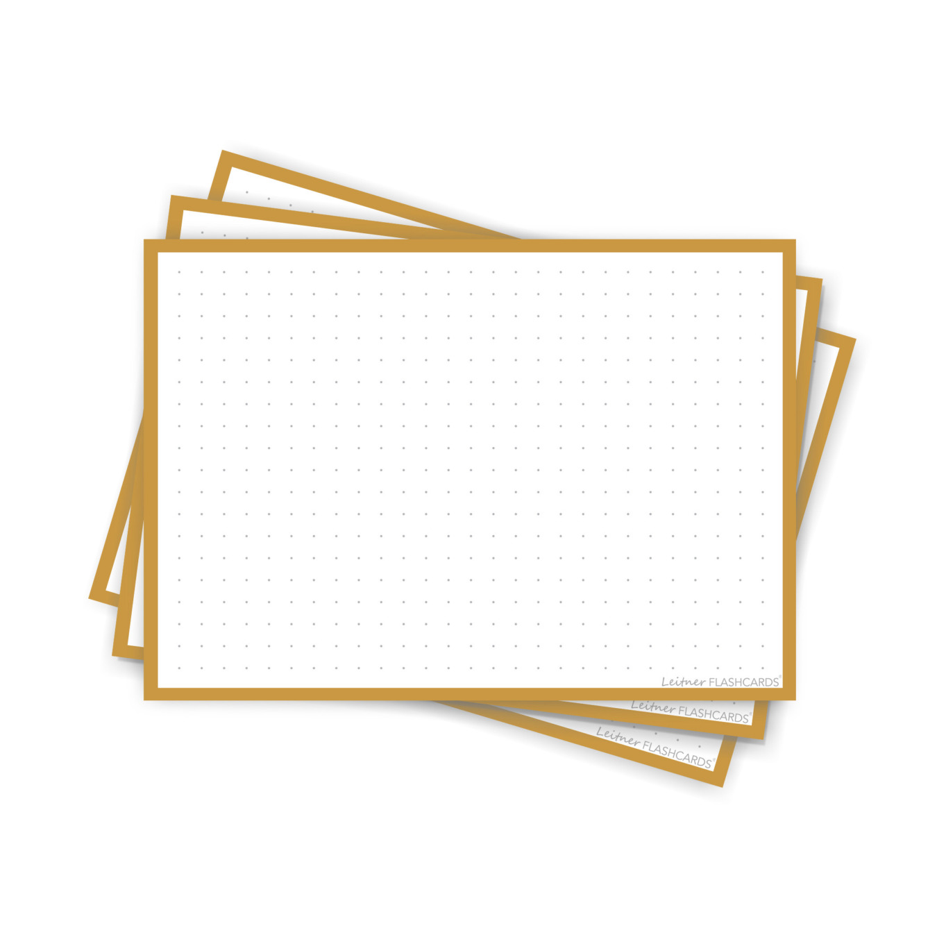 leitner flashcards a6 dotted oker geel