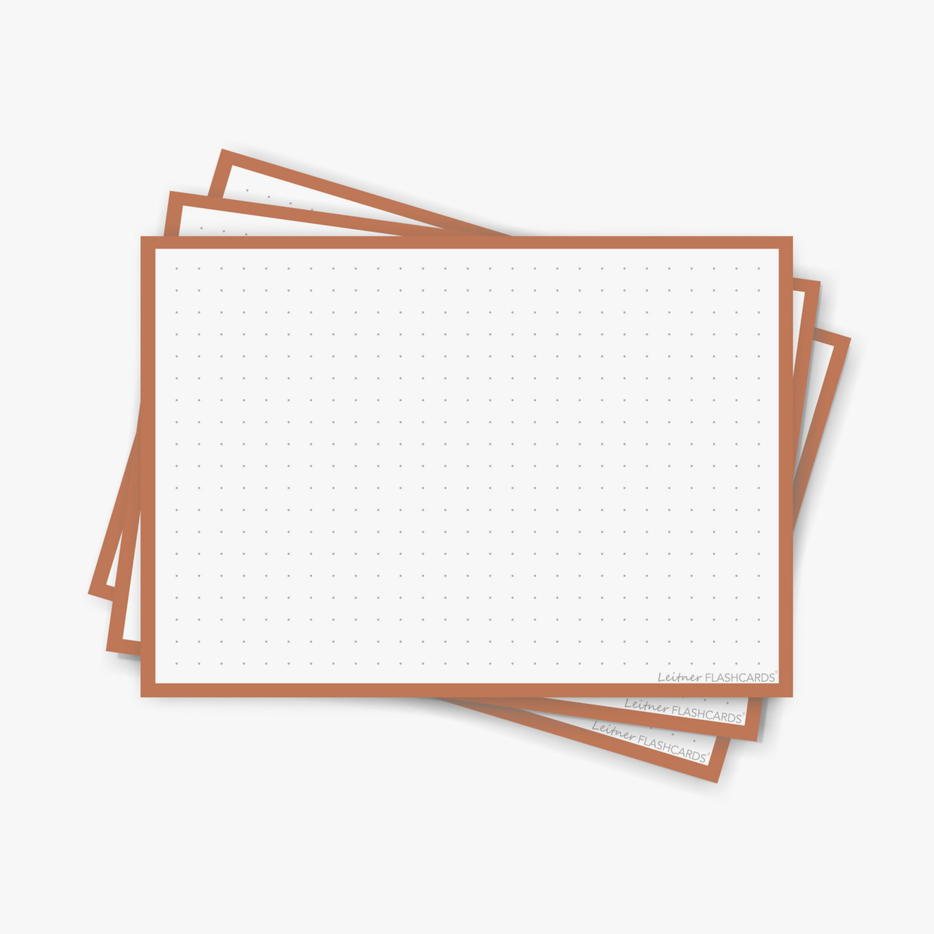 leitner flashcards a6 dotted terra oranje