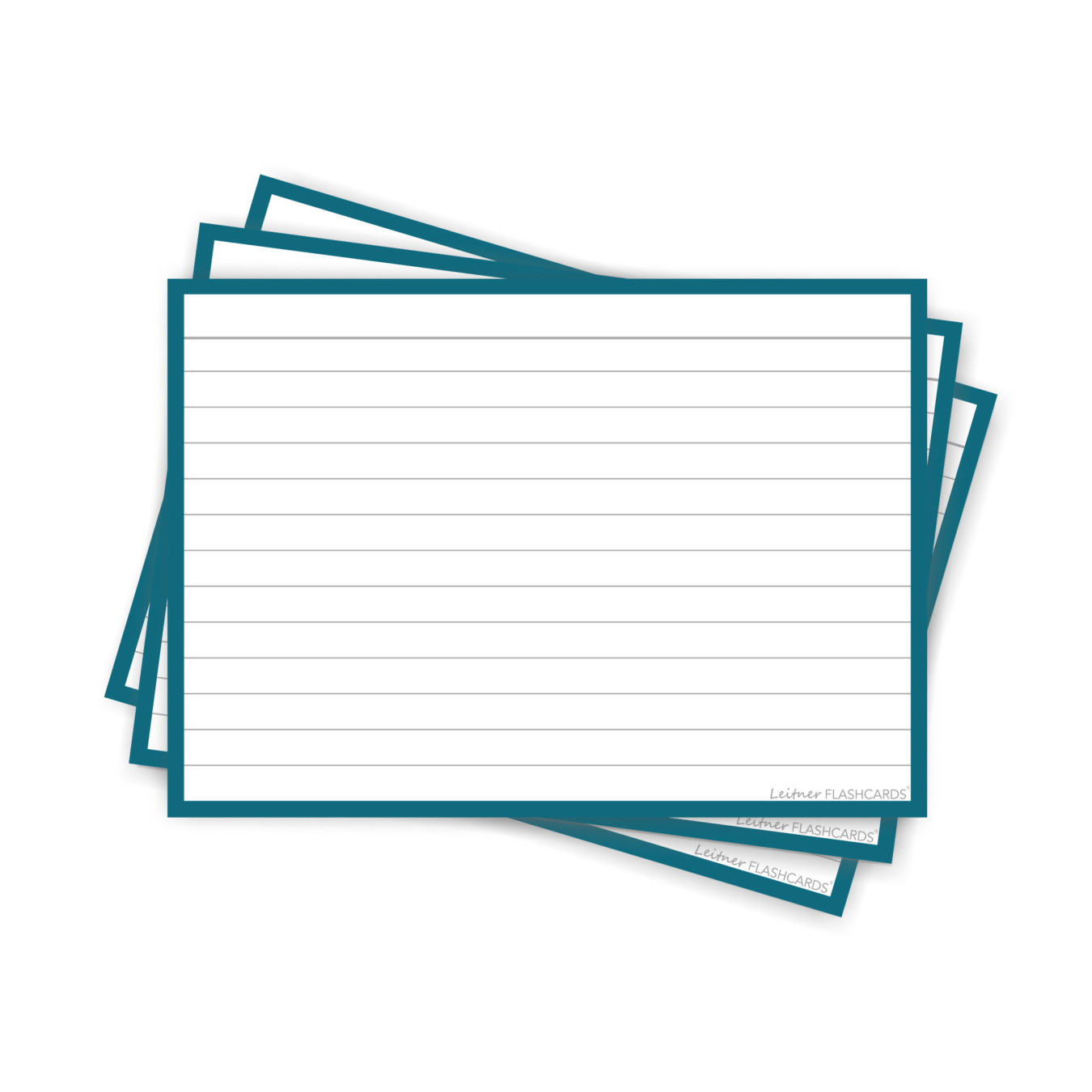 leitner flashcards a6 gelinieerd denim blauw