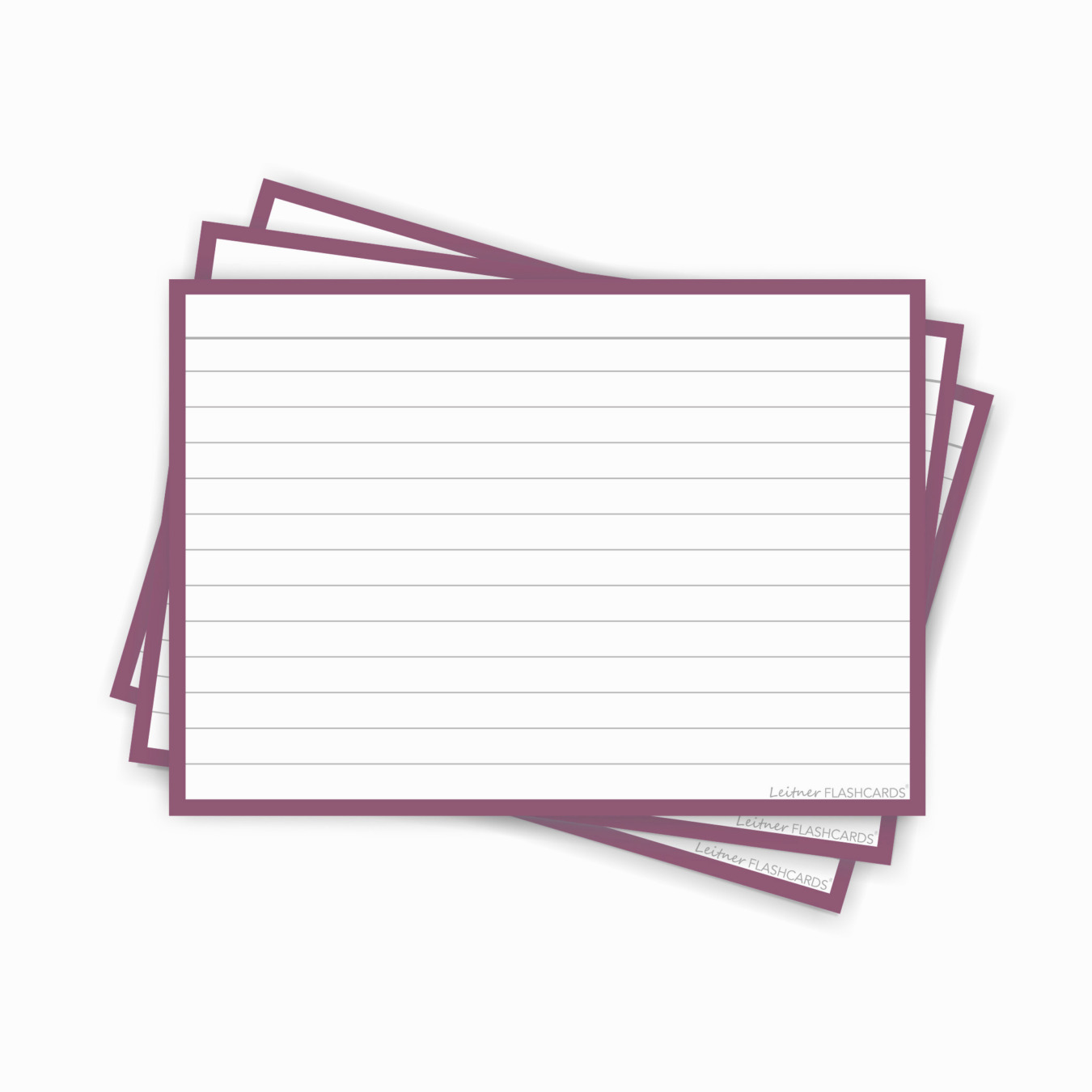 leitner flashcards a6 gelinieerd pruim paars