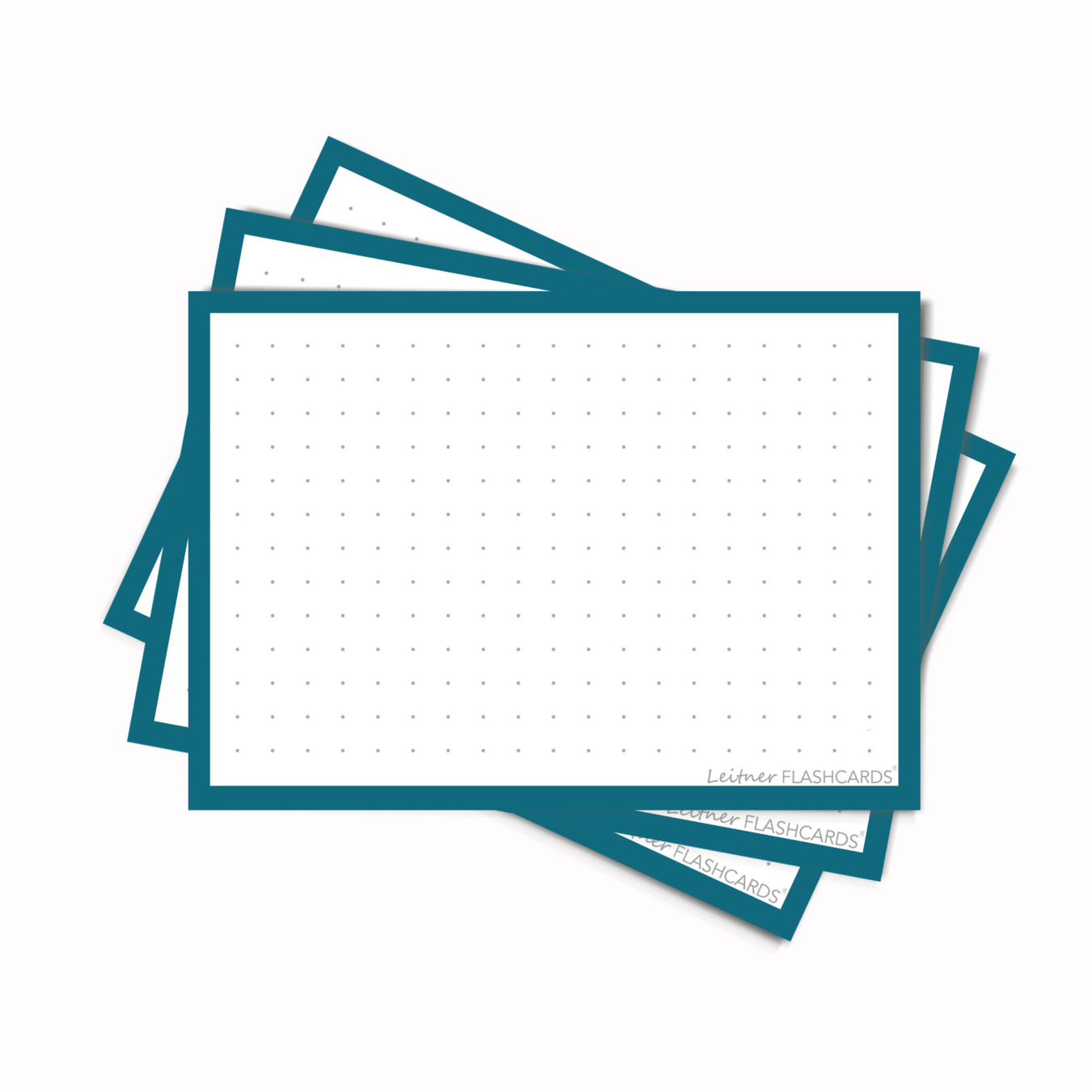 leitner flashcards a7 dotted denim blauw