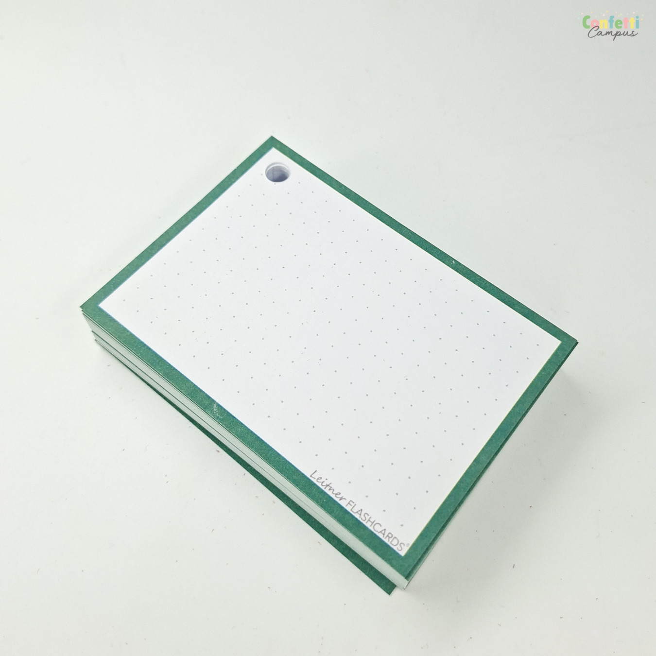leitner flashcards a7 dotted forest groen
