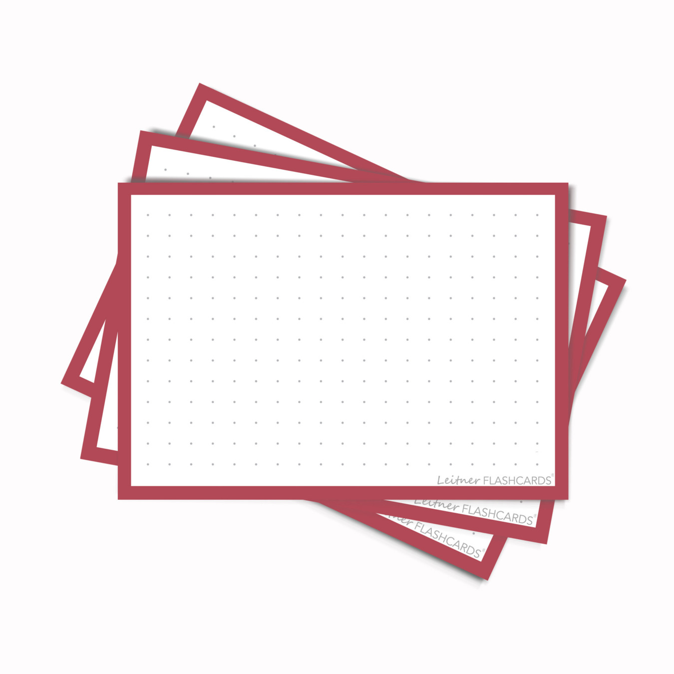 leitner flashcards a7 dotted roest rood