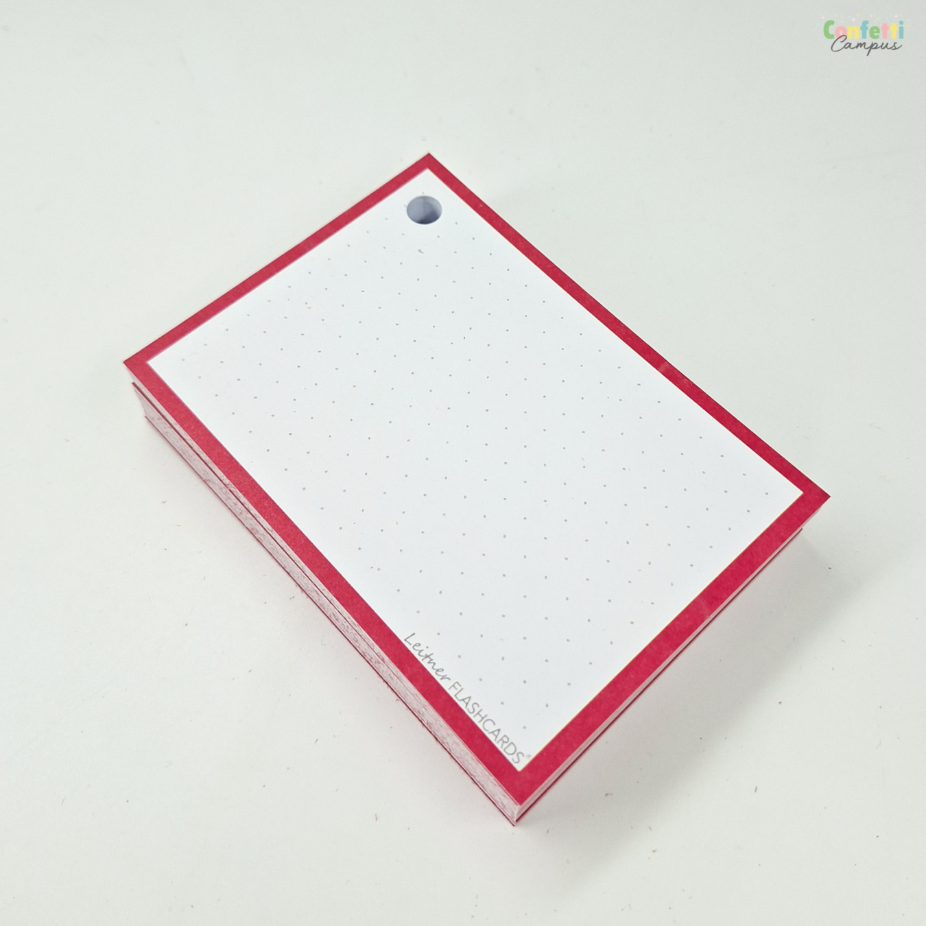leitner flashcards a7 dotted roest rood
