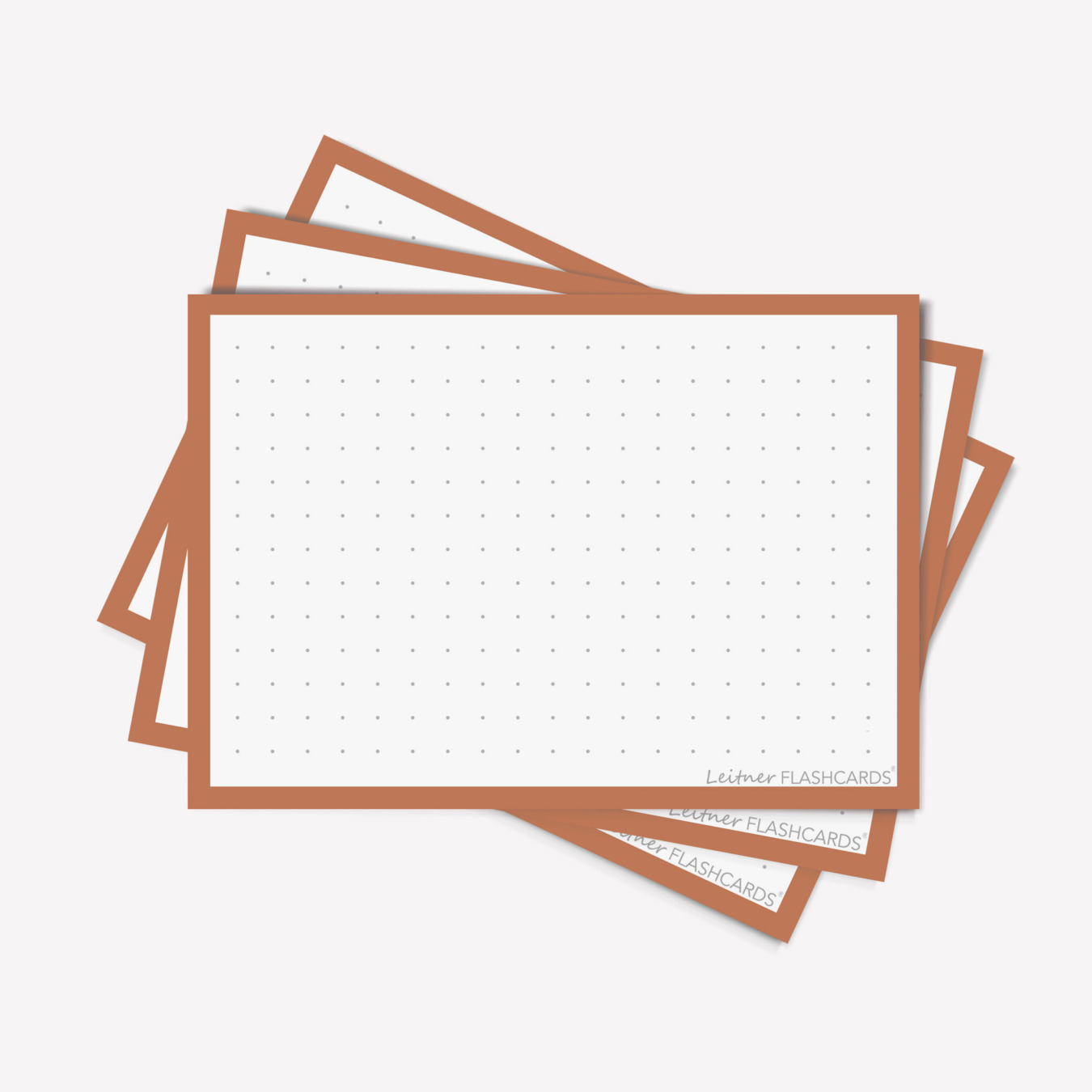 leitner flashcards a7 dotted terra oranje