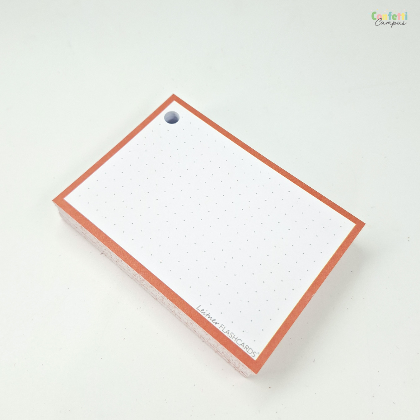 leitner flashcards a7 dotted terra oranje