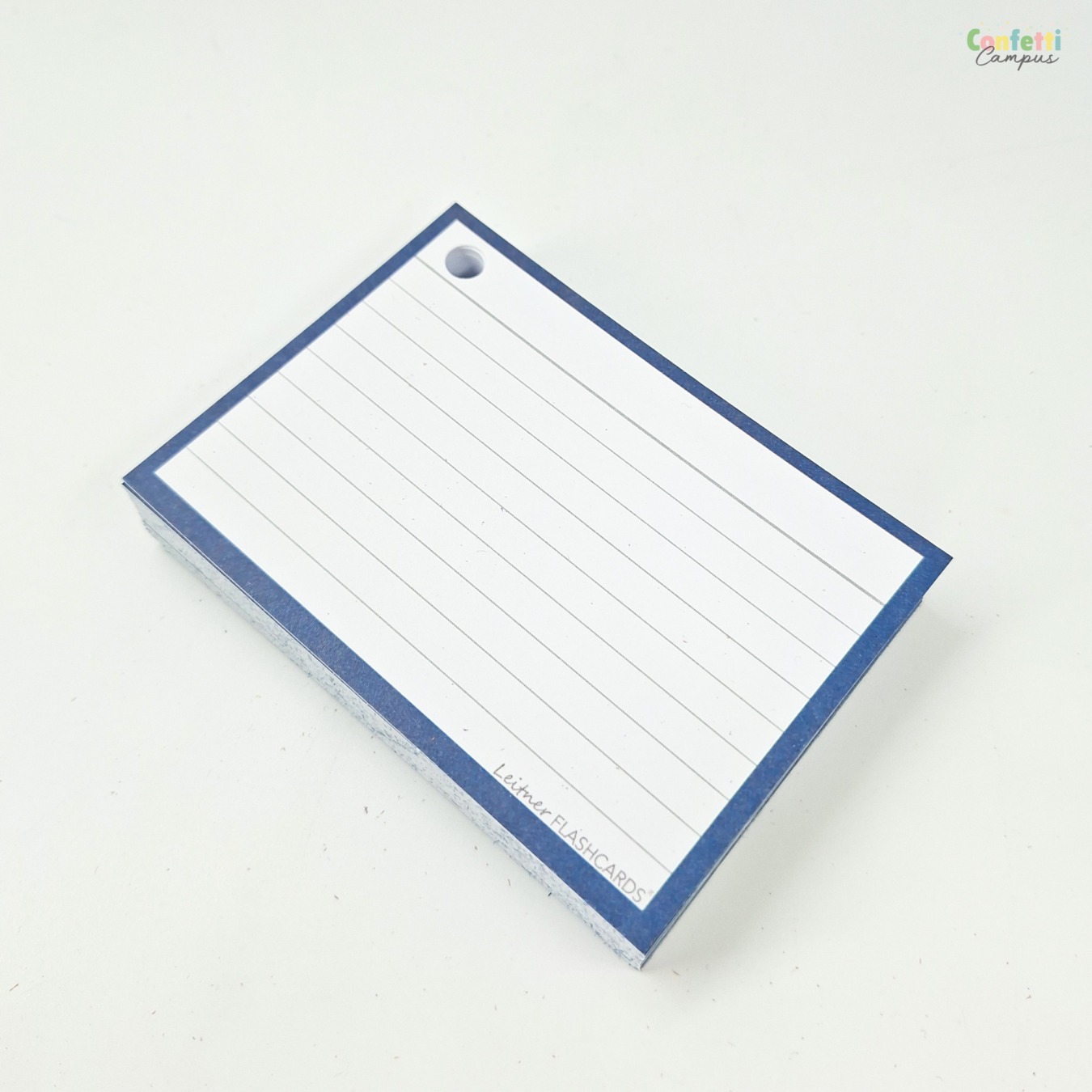 leitner flashcards a7 gelinieerd denim blauw