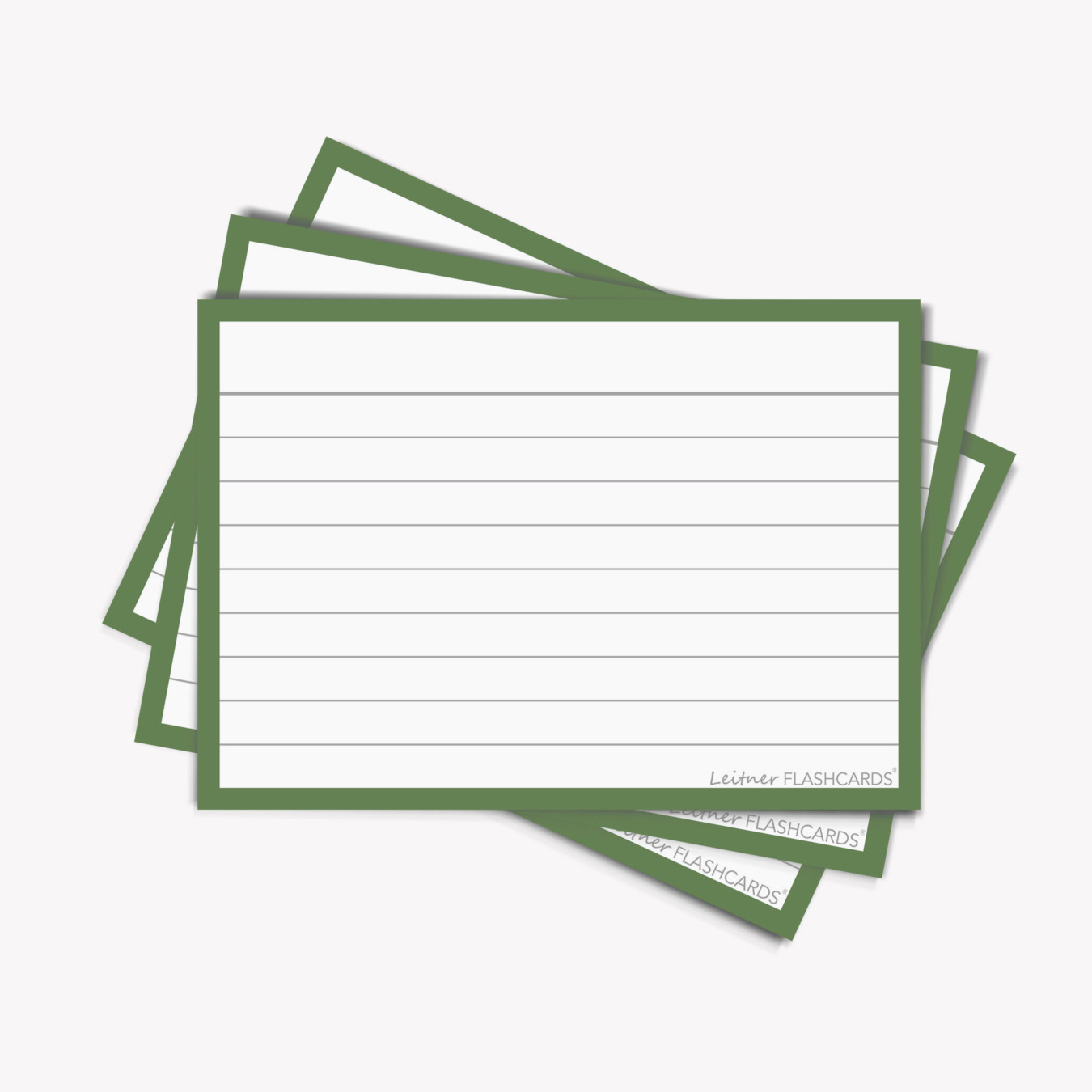 leitner flashcards a7 gelinieerd forest groen
