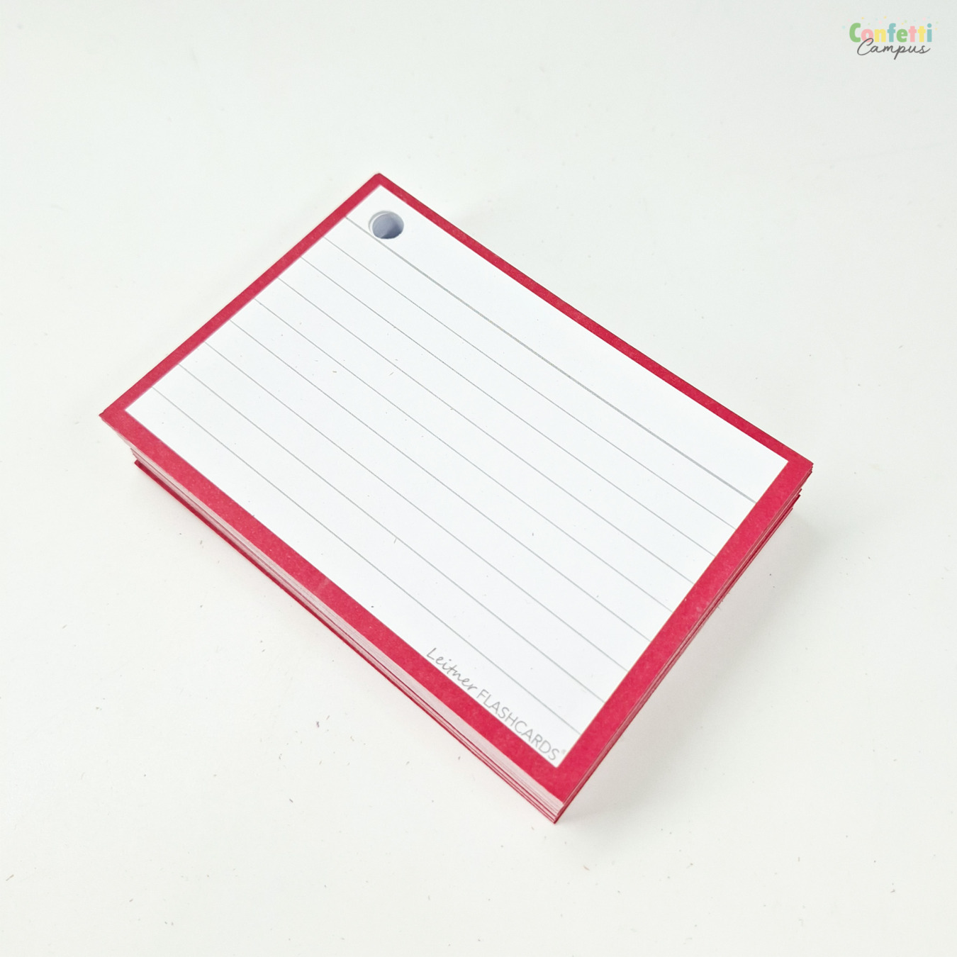 leitner flashcards a7 gelinieerd roest rood
