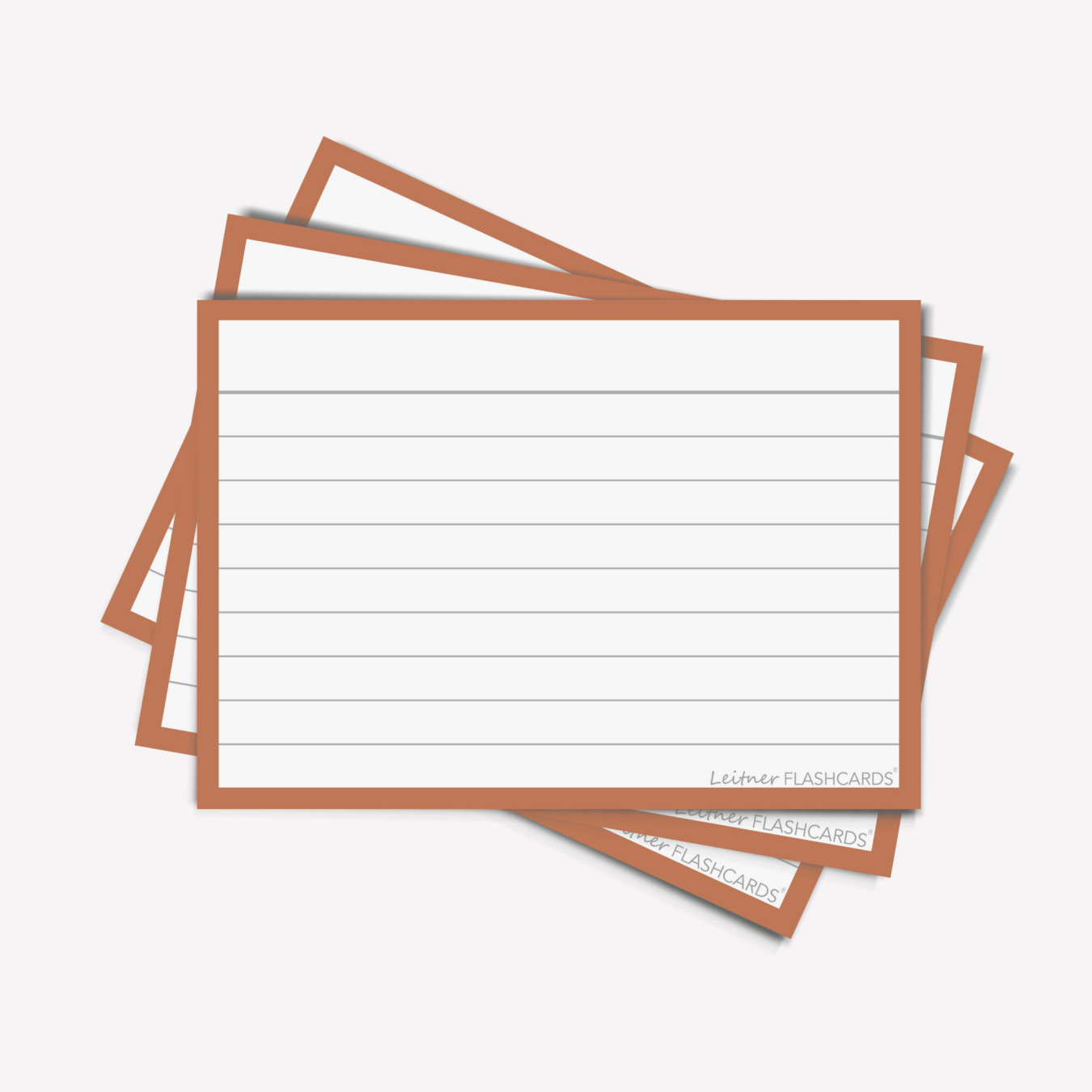 leitner flashcards a7 gelinieerd terra oranje