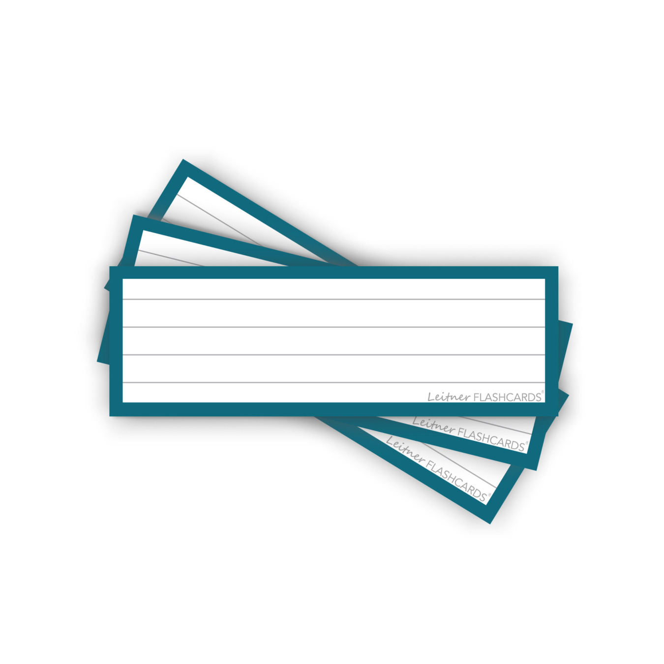 leitner flashcards half gelinieerd denim blauw