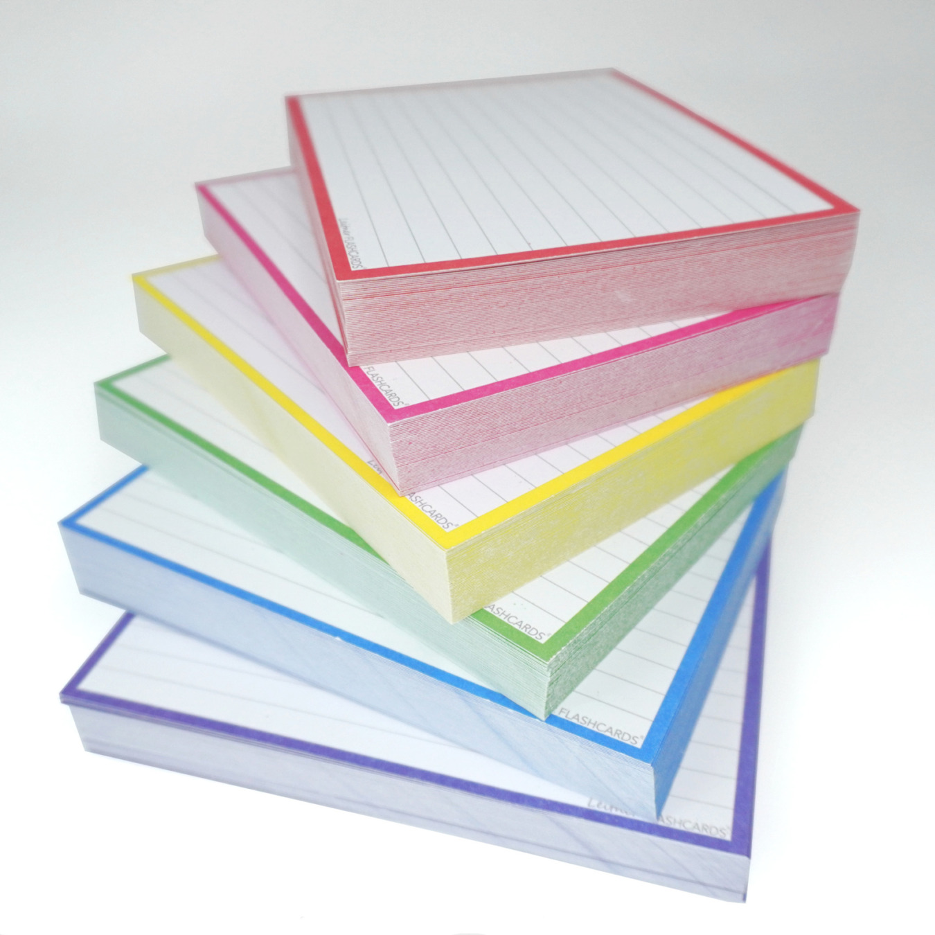 leitner flashcards pakket a6 neon 300 stuks