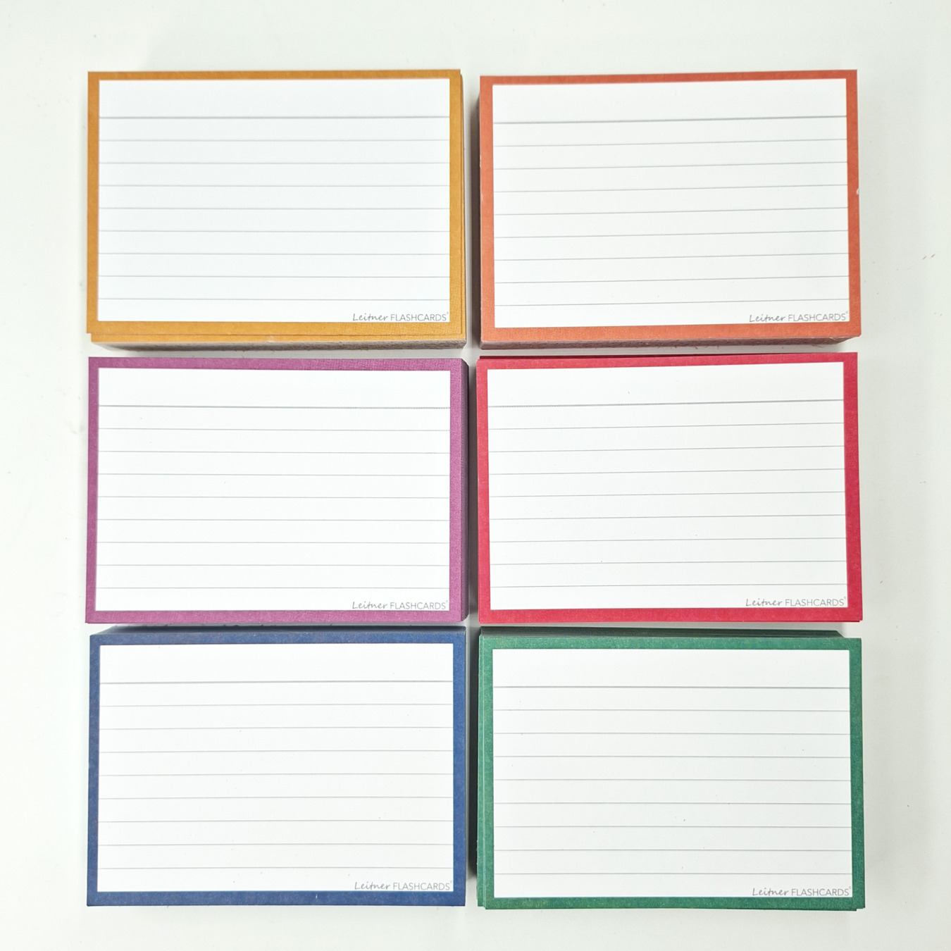 leitner flashcards pakket a7 retro gelinieerd 300 stuks