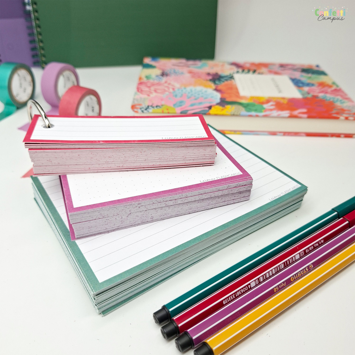 leitner flashcards retro