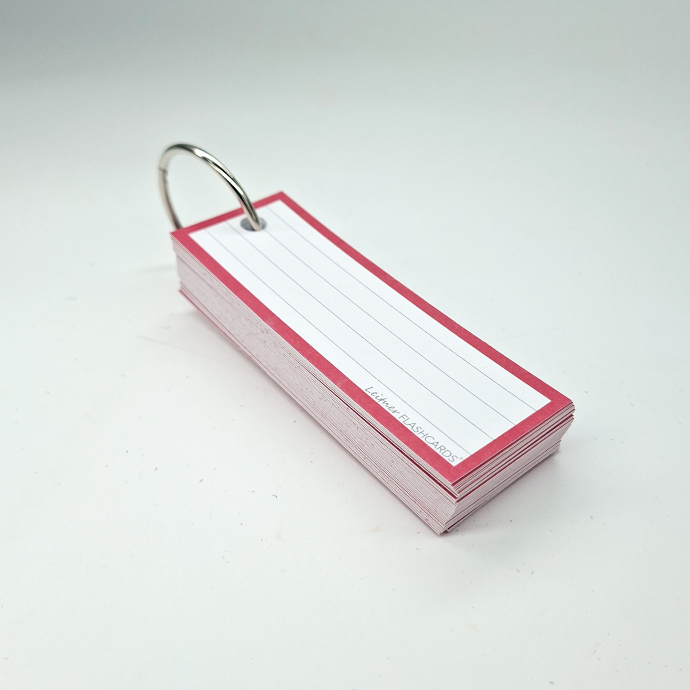 leitner flashcards half gelinieerd roest rood