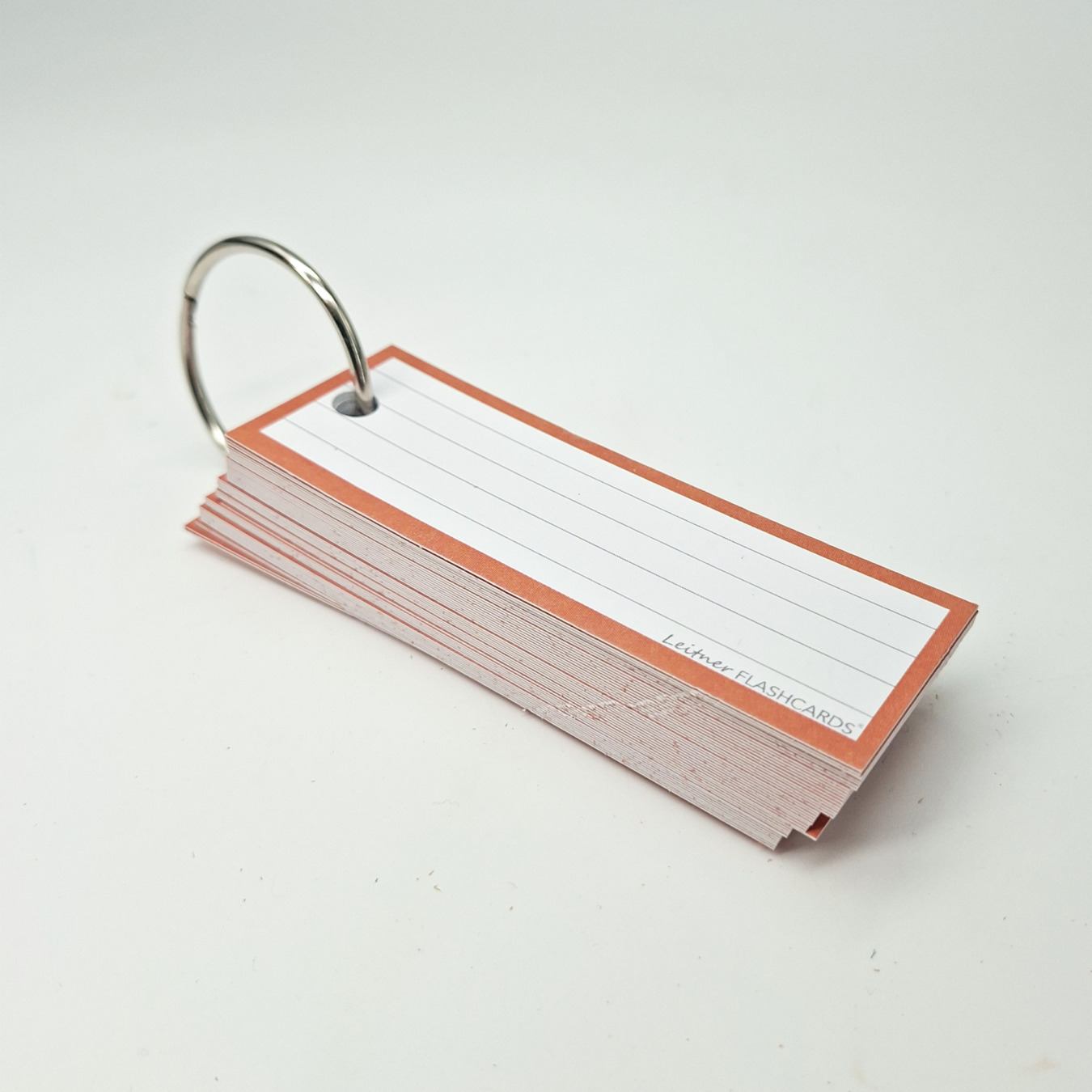 leitner flashcards half gelinieerd terra oranje