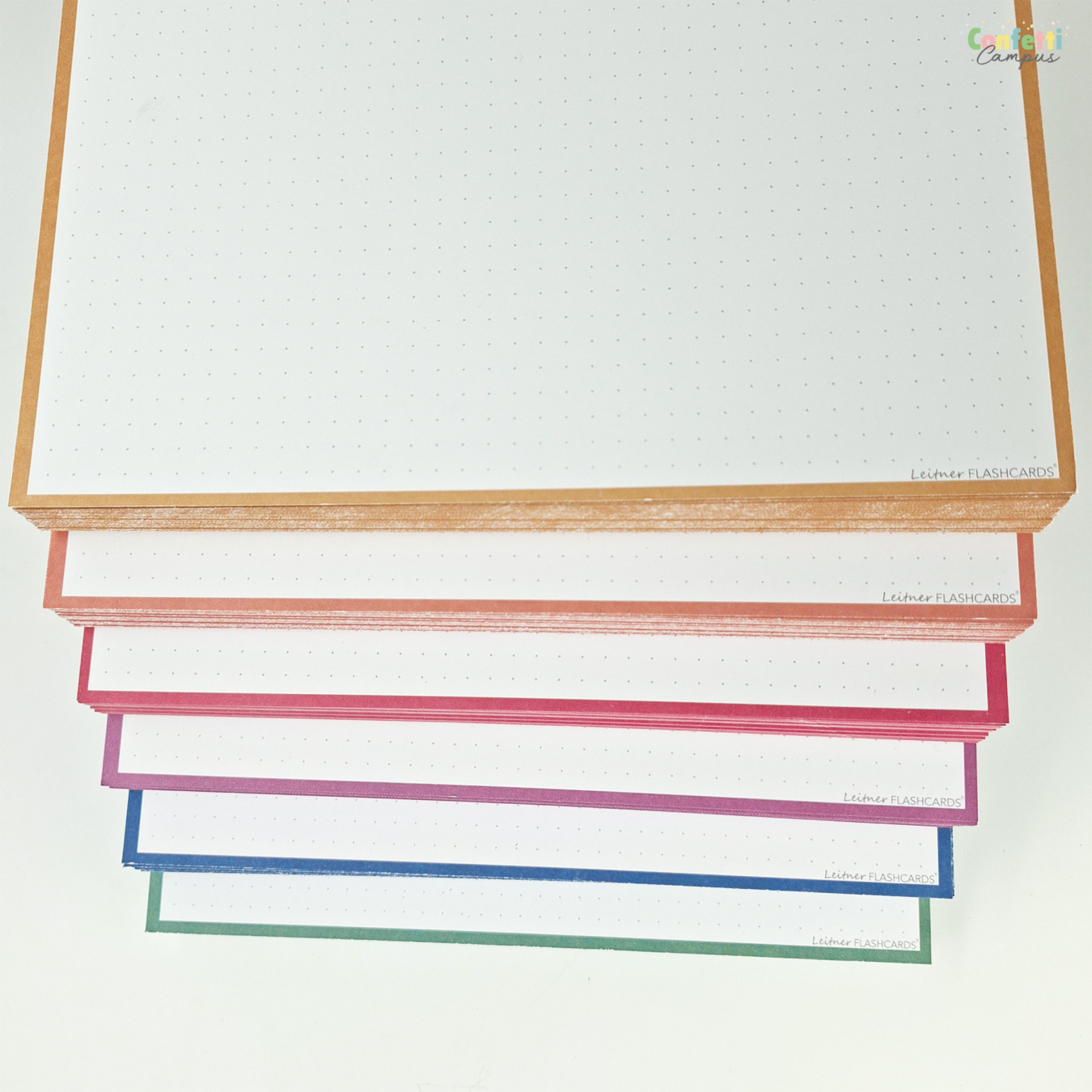 leitner flashcards pakket a5 retro dotted 300 stuks