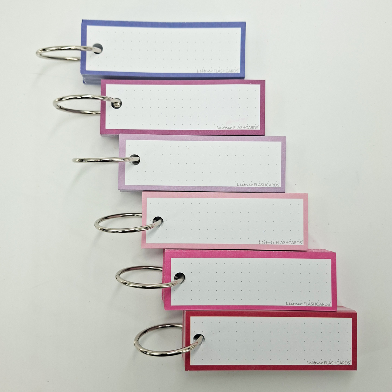 leitner flashcards pakket half roze 300 stuks