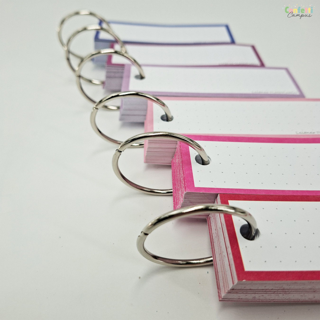 leitner flashcards pakket half roze 300 stuks