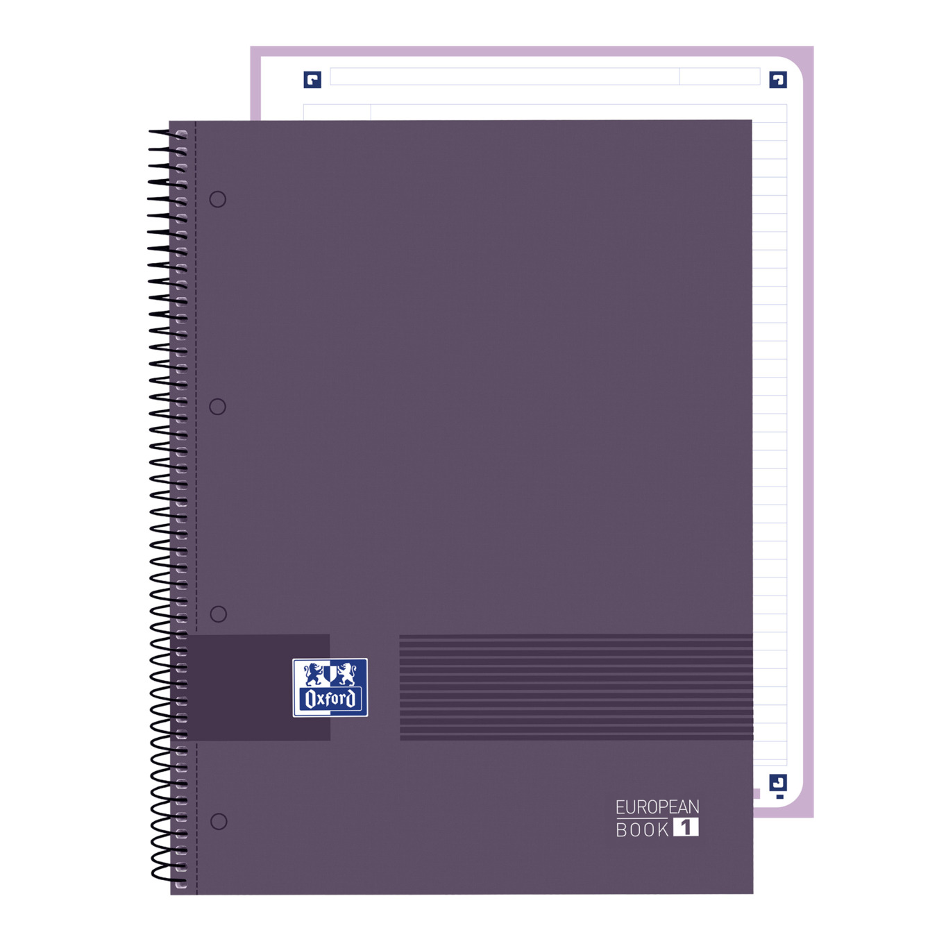 oxford a4+ european book 1 hardcover gelinieerd donker paars