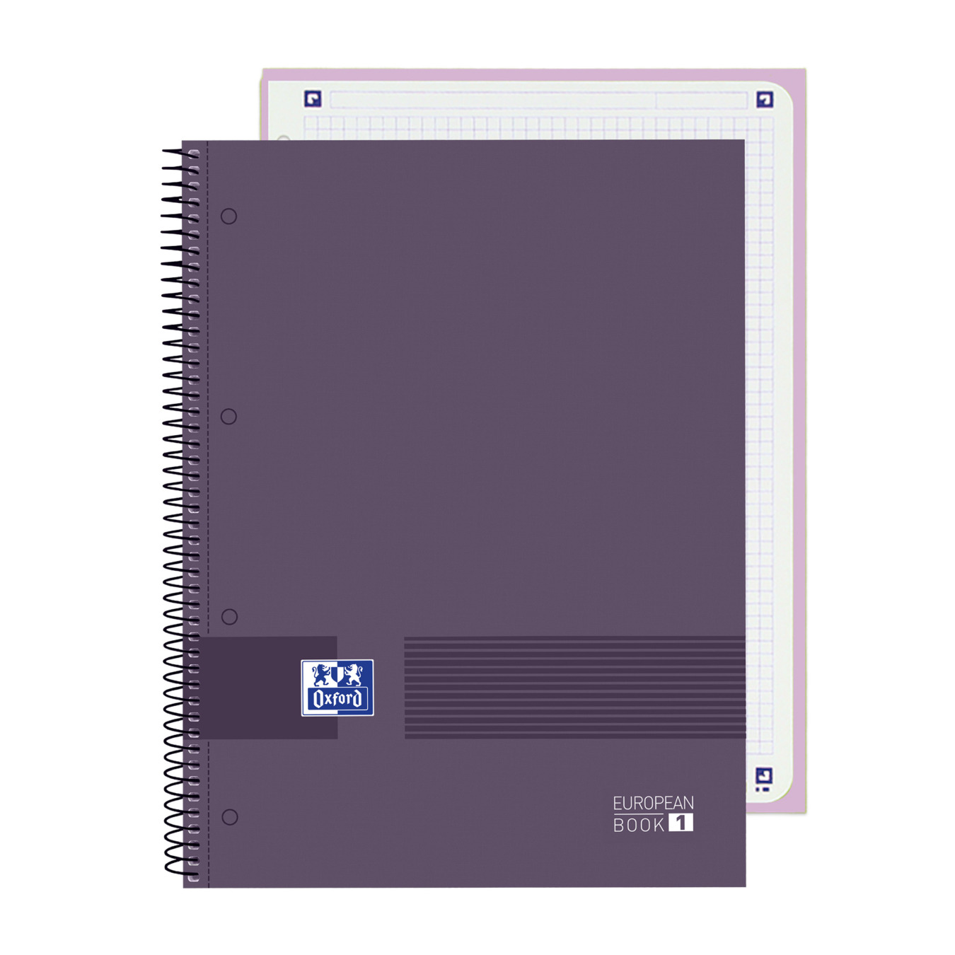 oxford a4+ european book 1 hardcover geruit donker paars