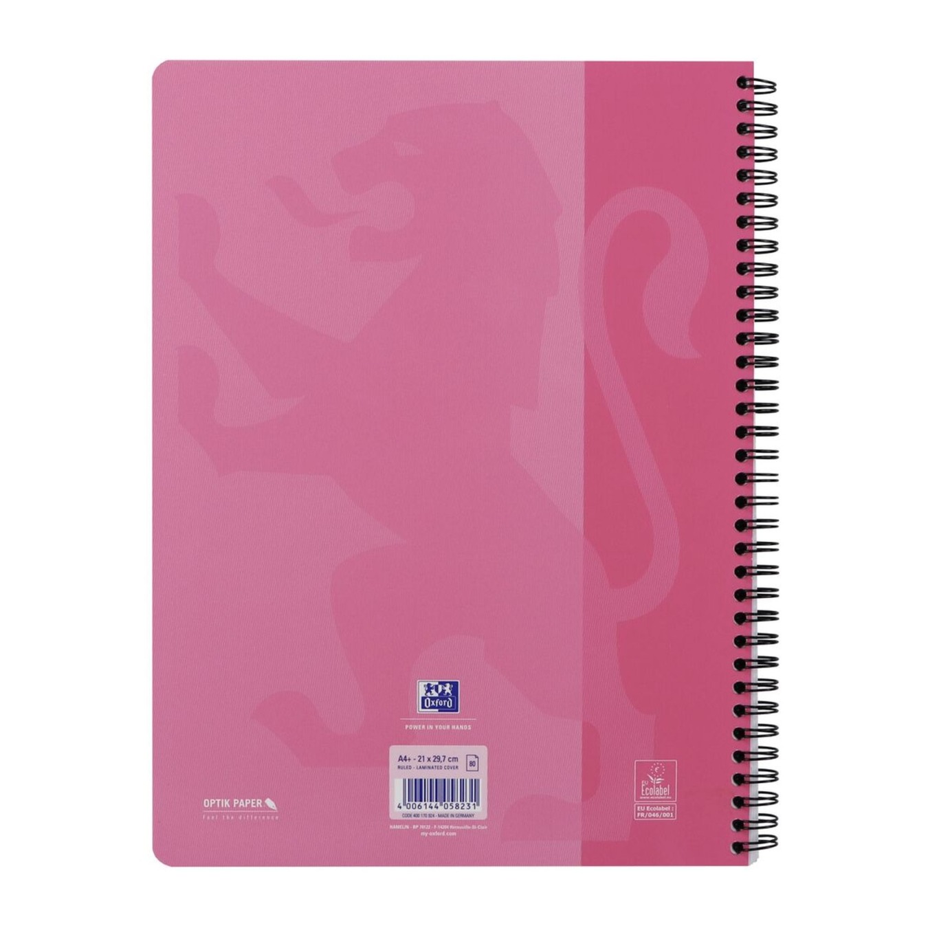 Oxford A4+ Collegeblok Gelinieerd Roze 4