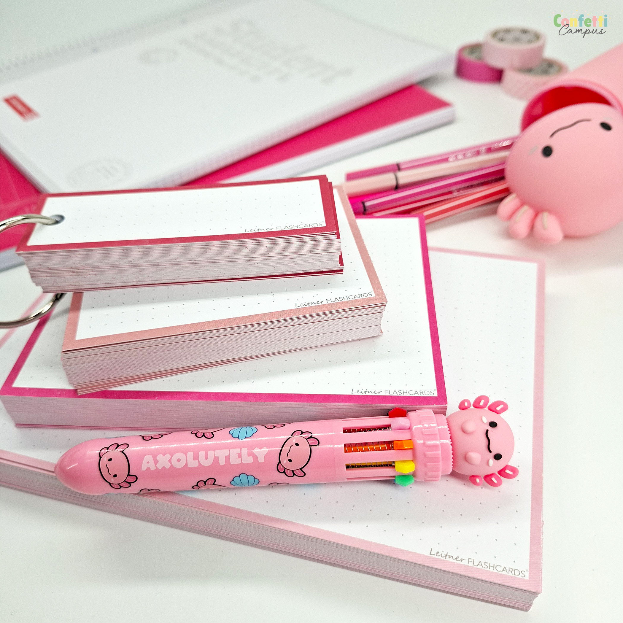 i-Total 10 kleuren pen Axolotl - Retro pen - Confetti Campus