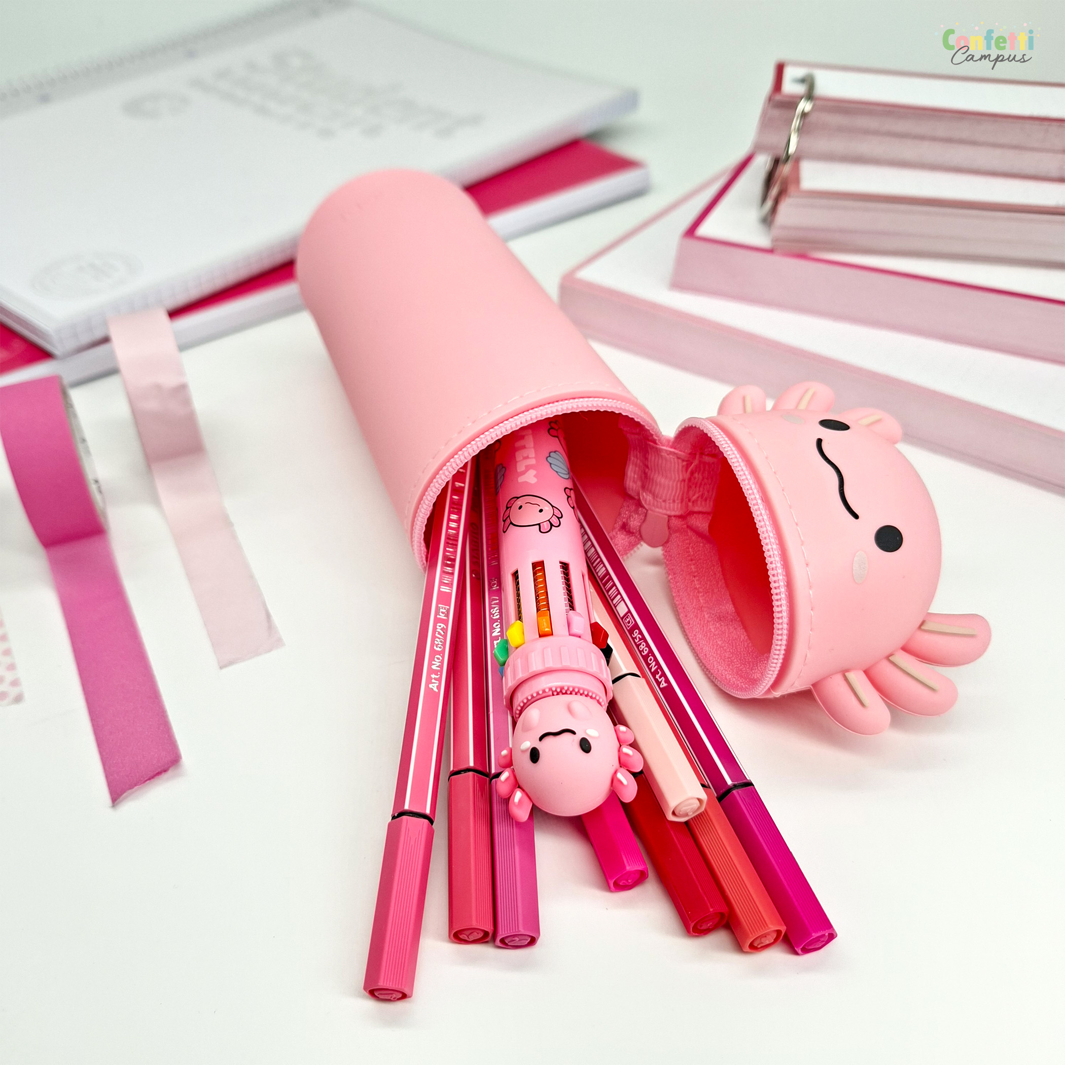 i-Total 10 kleuren pen Axolotl - Retro pen - Confetti Campus